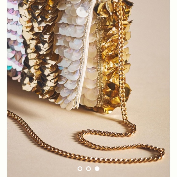 Anthropologie sequin crossbody clutch purse wtags - Picture 2 of 11